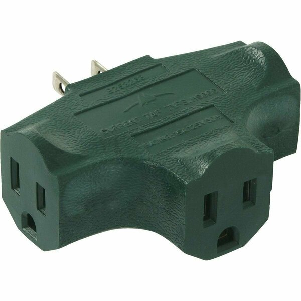 All-Source Green 15A 3-Outlet Tap LA-24-GC